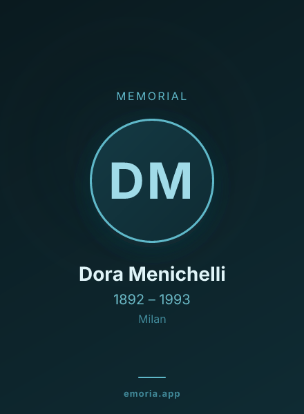 Memorial portrait of Dora Menichelli
