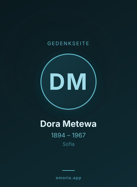 Gedenkportrait von Dora Metewa