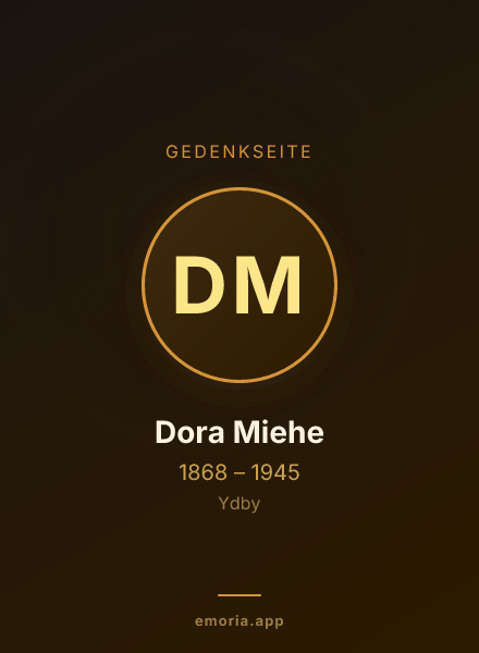 Gedenkportrait von Dora Miehe