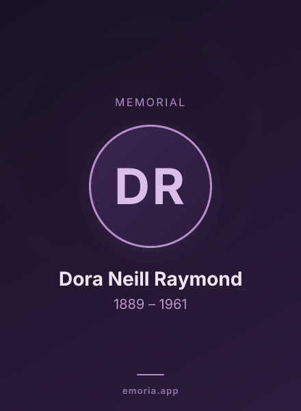 Memorial portrait of Dora Neill Raymond
