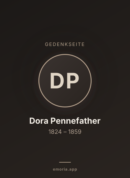 Gedenkportrait von Dora Pennefather