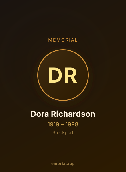 Memorial portrait of Dora Richardson