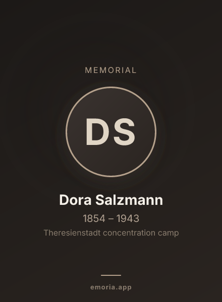 Memorial portrait of Dora Salzmann