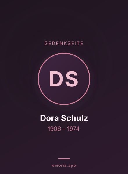 Gedenkportrait von Dora Schulz