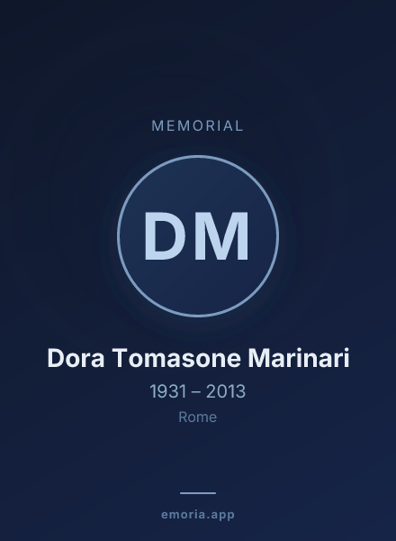 Memorial portrait of Dora Tomasone Marinari