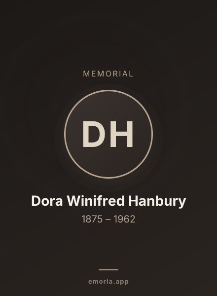 Memorial portrait of Dora Winifred Hanbury