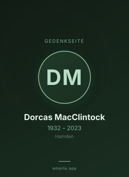 Gedenkportrait von Dorcas MacClintock