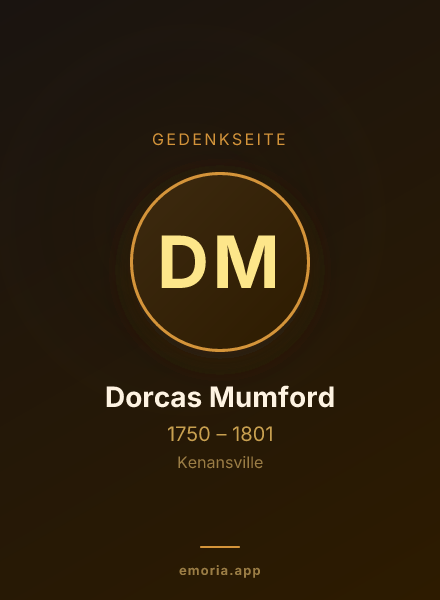 Gedenkportrait von Dorcas Mumford