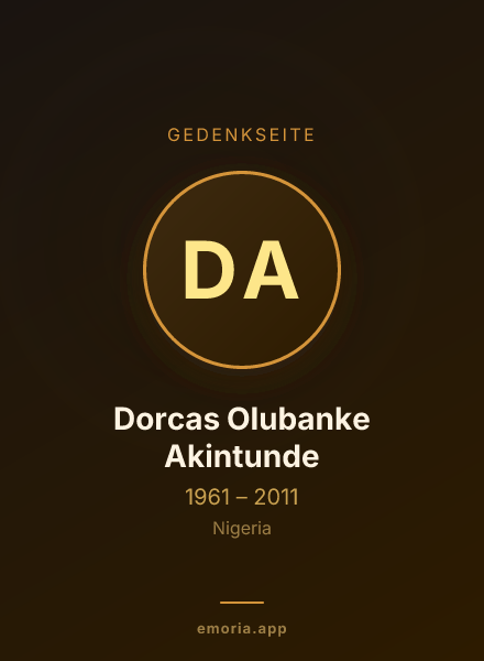 Gedenkportrait von Dorcas Olubanke Akintunde