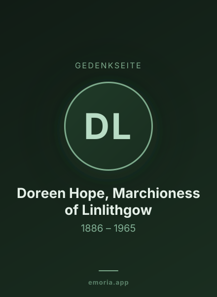 Gedenkportrait von Doreen Hope, Marchioness of Linlithgow