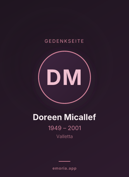 Gedenkportrait von Doreen Micallef