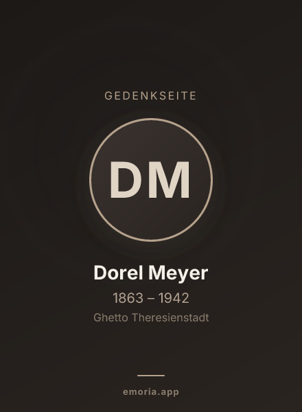 Gedenkportrait von Dorel Meyer