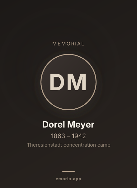Memorial portrait of Dorel Meyer