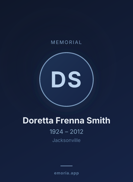 Memorial portrait of Doretta Frenna Smith