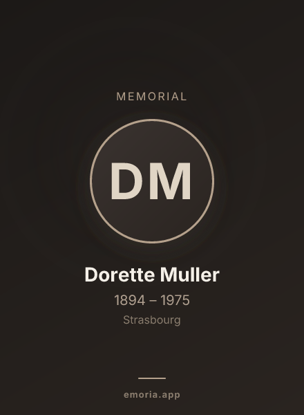 Memorial portrait of Dorette Muller