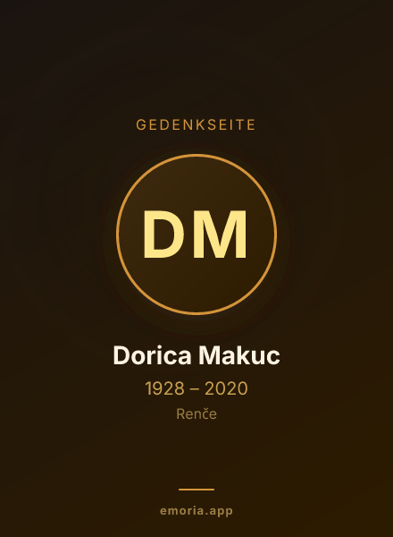 Gedenkportrait von Dorica Makuc