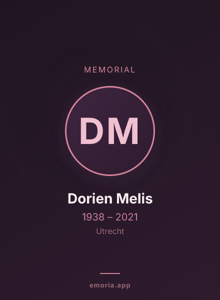 Memorial portrait of Dorien Melis