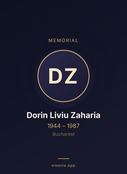 Memorial portrait of Dorin Liviu Zaharia