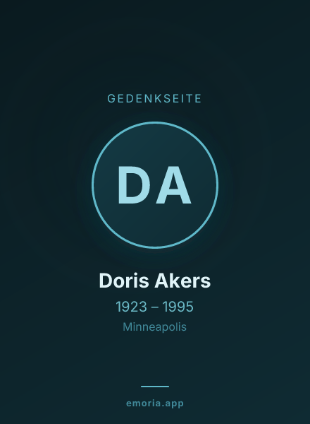 Gedenkportrait von Doris Akers