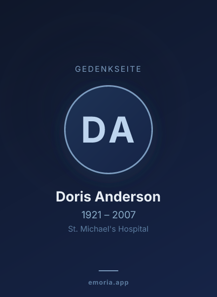 Gedenkportrait von Doris Anderson