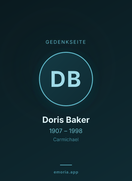 Gedenkportrait von Doris Baker