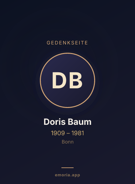 Gedenkportrait von Doris Baum