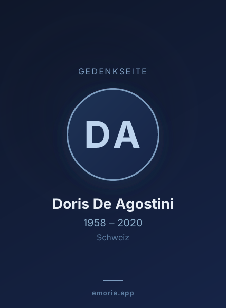 Gedenkportrait von Doris De Agostini