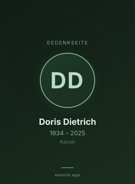 Gedenkportrait von Doris Dietrich
