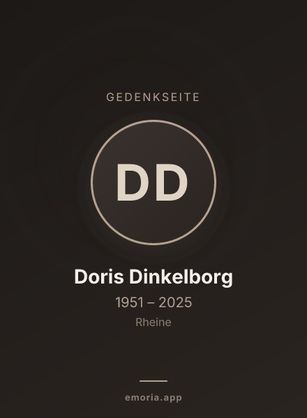 Gedenkportrait von Doris Dinkelborg