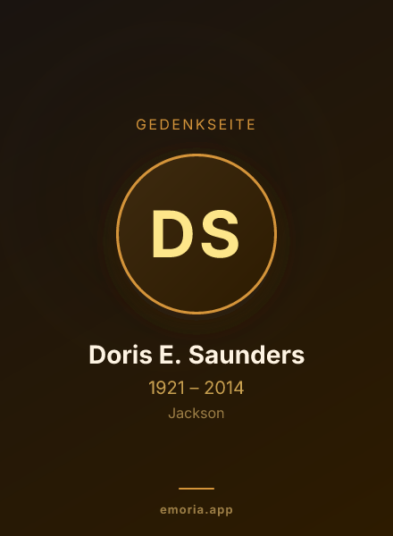 Gedenkportrait von Doris E. Saunders
