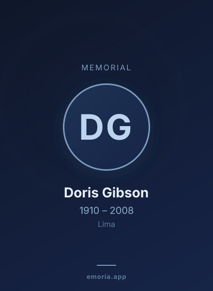 Memorial portrait of Doris Gibson