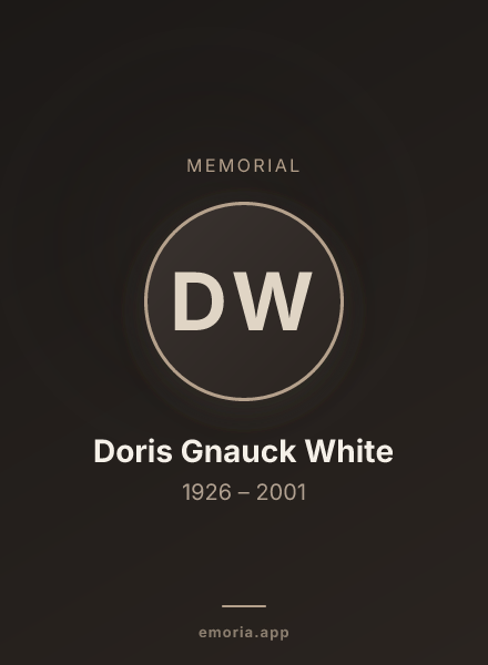 Memorial portrait of Doris Gnauck White