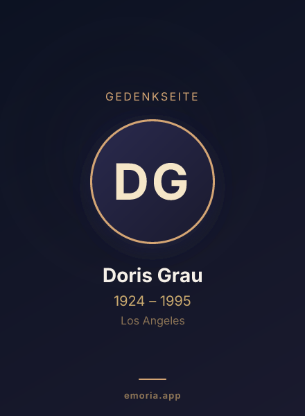 Gedenkportrait von Doris Grau