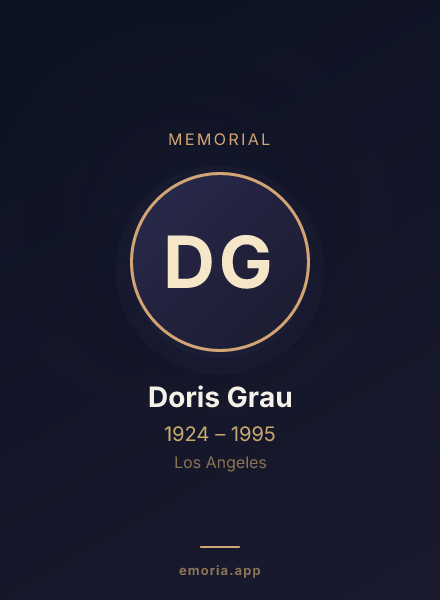 Memorial portrait of Doris Grau