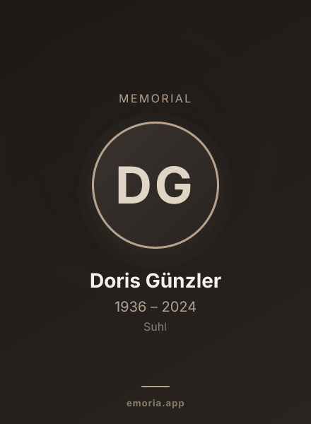 Memorial portrait of Doris Günzler