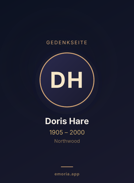 Gedenkportrait von Doris Hare
