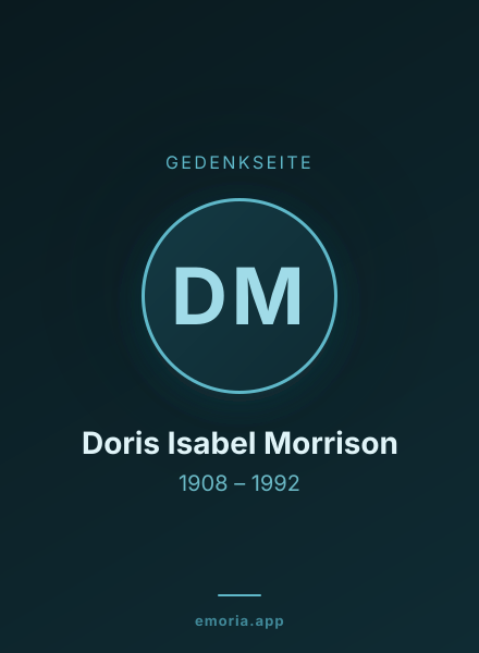Gedenkportrait von Doris Isabel Morrison