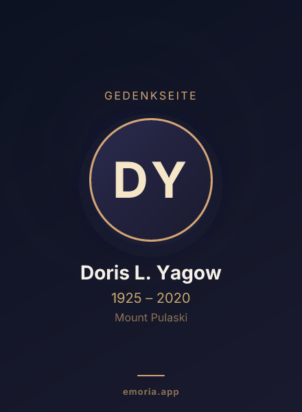 Gedenkportrait von Doris L. Yagow