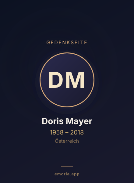 Gedenkportrait von Doris Mayer