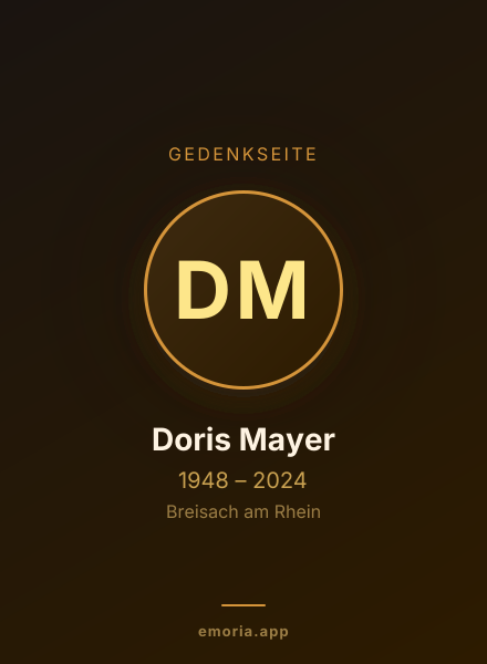 Gedenkportrait von Doris Mayer
