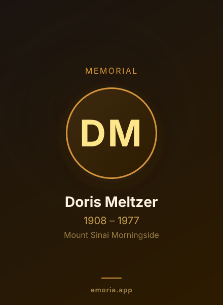 Memorial portrait of Doris Meltzer