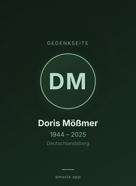 Gedenkportrait von Doris Mößmer