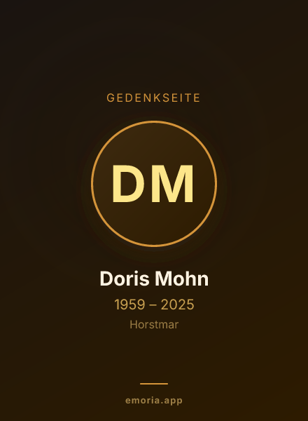 Gedenkportrait von Doris Mohn