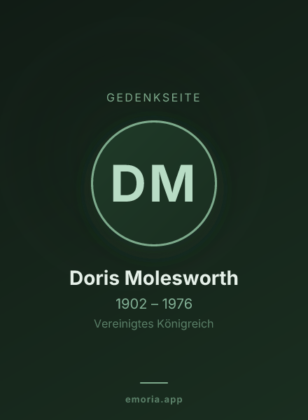 Gedenkportrait von Doris Molesworth