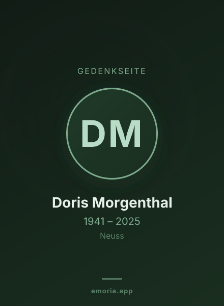 Gedenkportrait von Doris Morgenthal