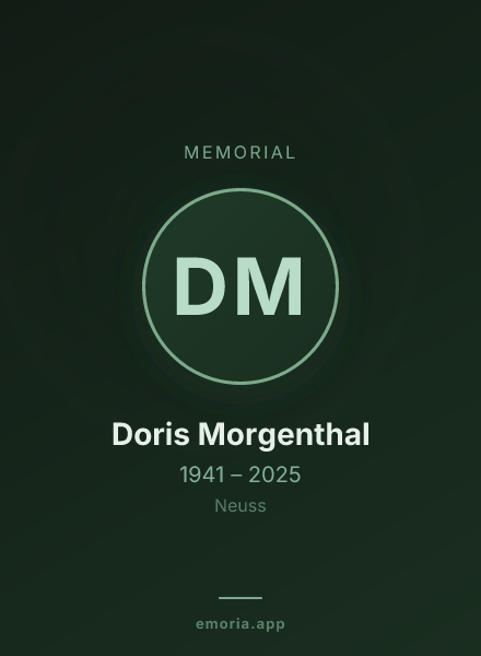 Memorial portrait of Doris Morgenthal