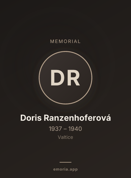 Memorial portrait of Doris Ranzenhoferová