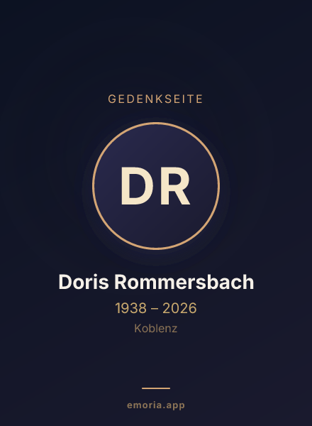 Gedenkportrait von Doris Rommersbach