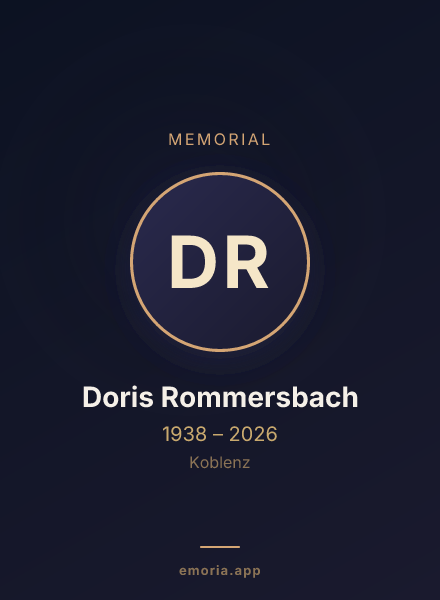 Memorial portrait of Doris Rommersbach