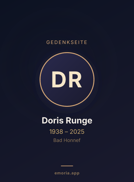 Gedenkportrait von Doris Runge